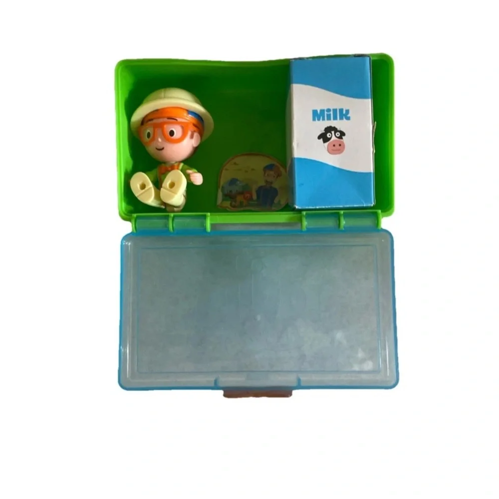 Blippi Lunch Box Surprise Toy And Mini Brands Whoppers Stove Top Raisin Orajel